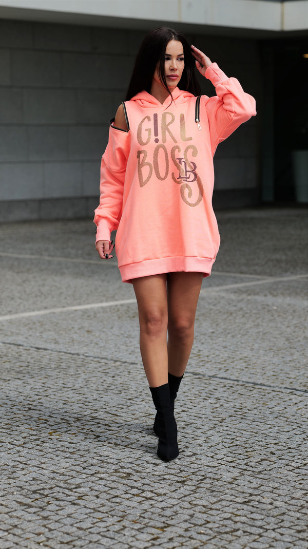 Camisolão/Vestido Girl Boss Salmão