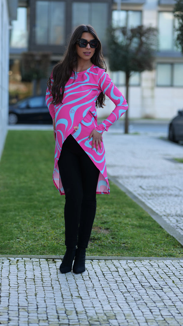 Camisola Túnica Sea Spring Blue Pink