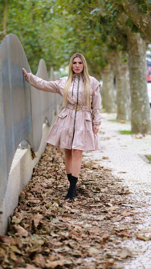 Casaco Parka Vinilo Beige