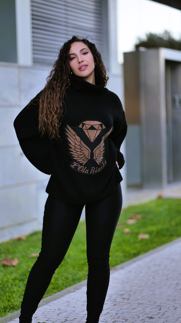 Camisola Gola Wings Nero