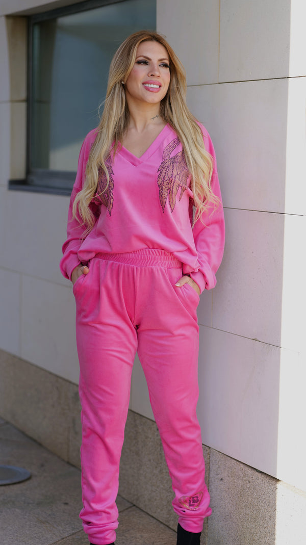 SET Terciopelo Negro Rosa