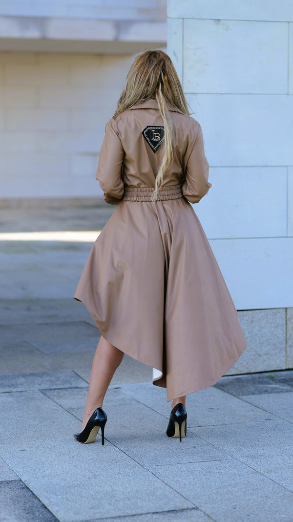 Vestido Ecopele Modena Camel