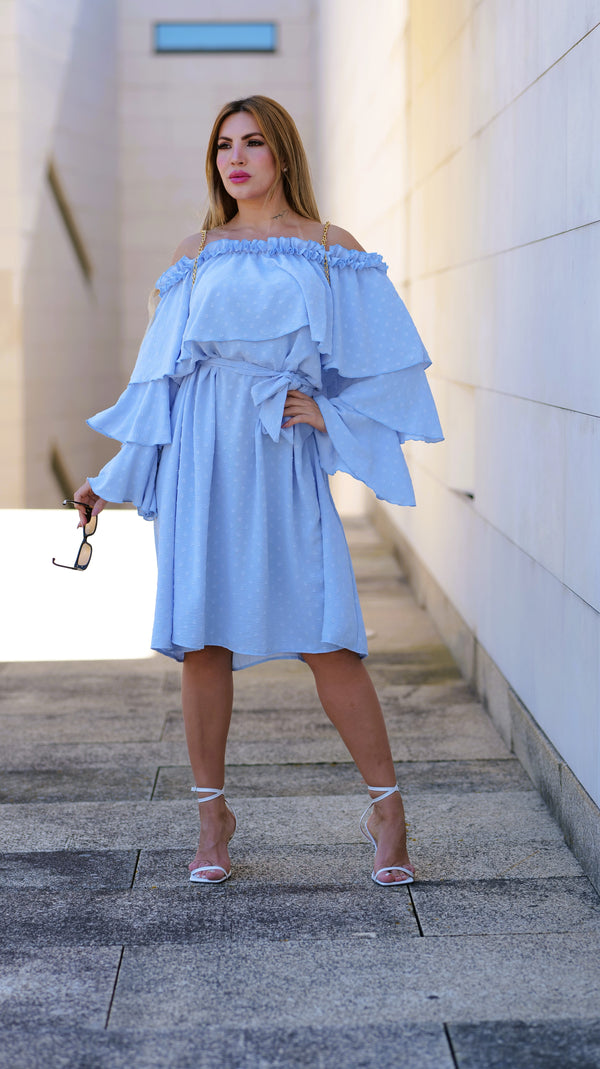 Vestido Blessed Boho Azul