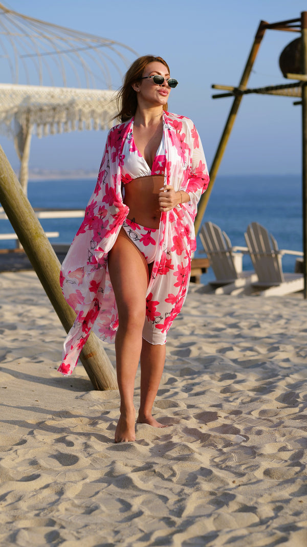 Bikini + Saída de Praia LB Charmy Rosa